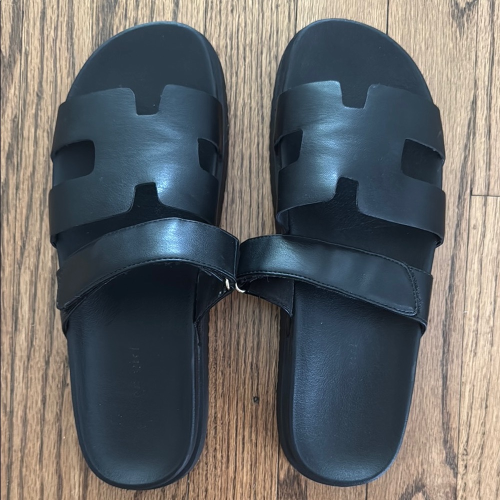 Madden Girl Black Slide Sandals